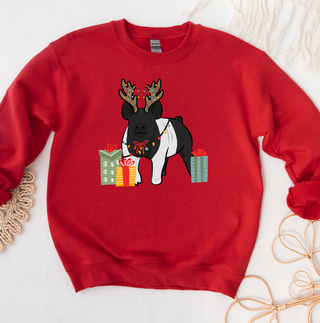 Christmas Present Pig Crewneck (S-3XL) - Multiple Colors!