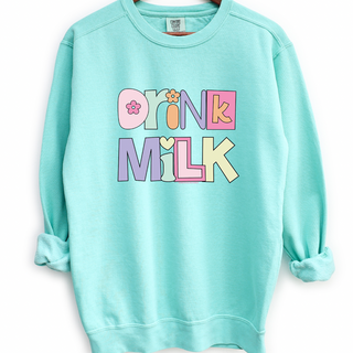 Pastel Drink Milk Crewneck (S-3XL) - Multiple Colors!