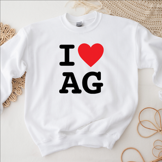 I Heart Ag Crewneck (S-3XL) - Multiple Colors!