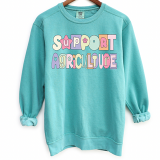 Pastel Support Agriculture Crewneck (S-3XL) - Multiple Colors!