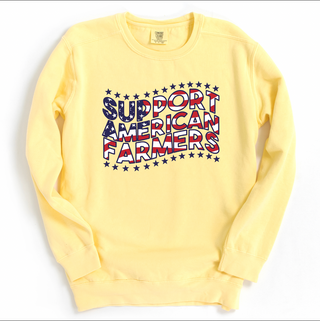 Patriotic Support American Farmers Crewneck (S-3XL) - Multiple Colors!