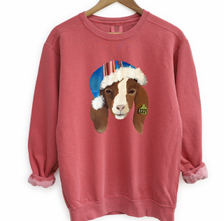 Santa Hat Goat Crewneck (S-3XL) - Multiple Colors!