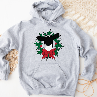 Christmas Wreath Lamb Hoodie (S-3XL) Unisex - Multiple Colors!