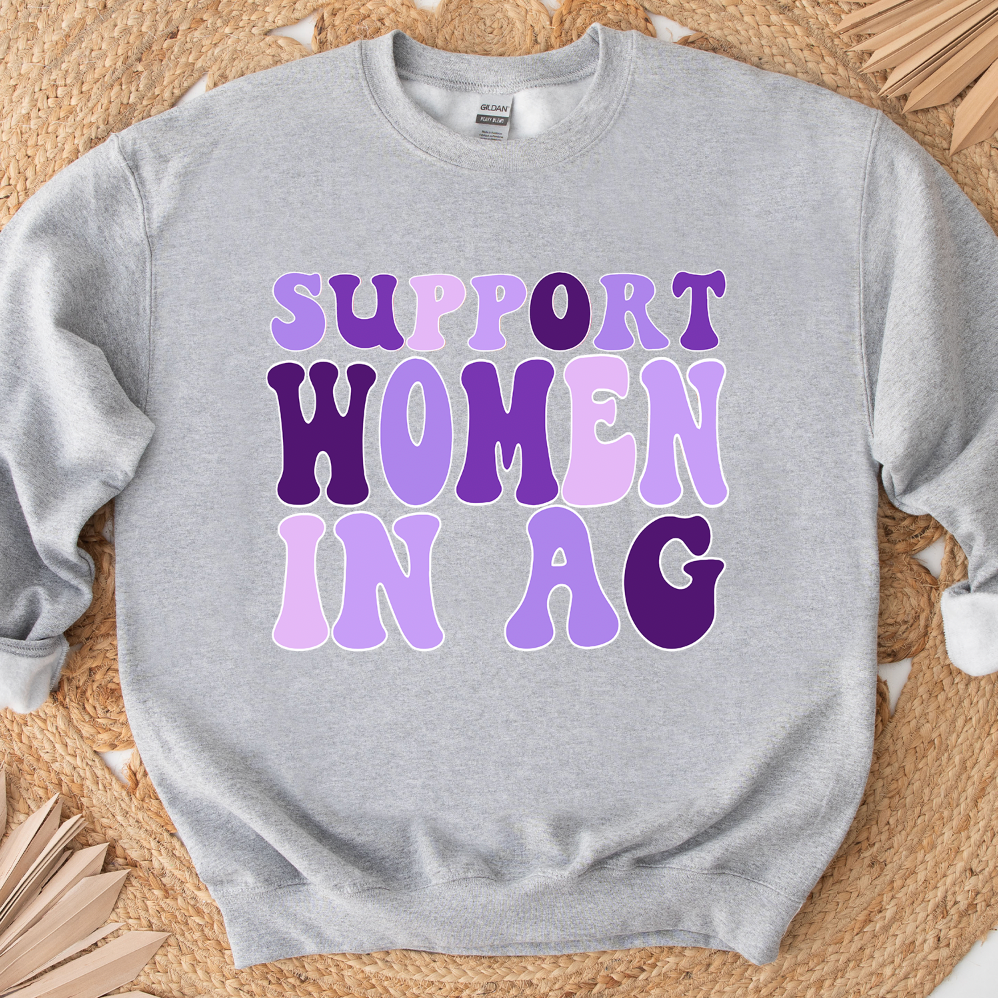 Purple Support Women In Ag Crewneck (S-3XL) - Multiple Colors!