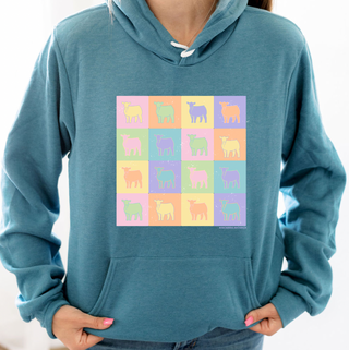 Pastel Checker Steer Hoodie (S-3XL) Unisex - Multiple Colors!