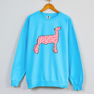 Pink Cheetah Lamb Crewneck (S-3XL) - Multiple Colors!