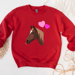 Love Struck Horse Crewneck (S-3XL) - Multiple Colors!