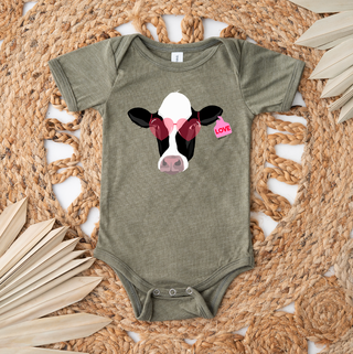 Love Struck Dairy Cow One Piece/T-Shirt (Newborn - Youth XL) - Multiple Colors!