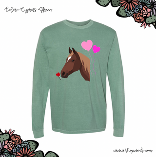 Love Struck Horse LONG SLEEVE T-Shirt (S-3XL) - Multiple Colors!