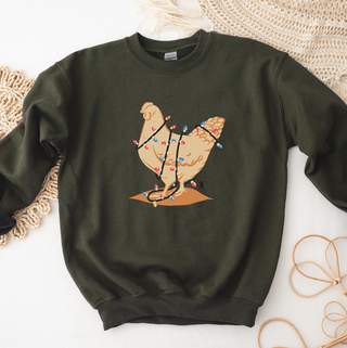 Chicken Christmas Lights Crewneck (S-3XL) - Multiple Colors!