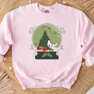 Green Snow Globe Chicken Crewneck (S-3XL) - Multiple Colors!