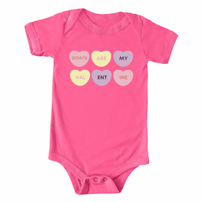 Goats Are My Valentine One Piece/T-Shirt (Newborn - Youth XL) - Multiple Colors!