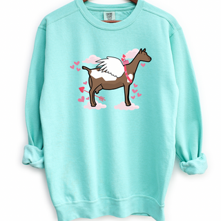 Cupid Dairy Goat Crewneck (S-3XL) - Multiple Colors!