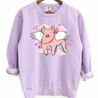 Cupid Pig Crewneck (S-3XL) - Multiple Colors!