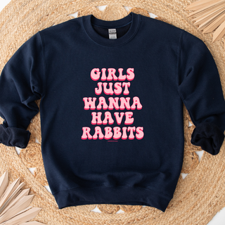 Girls Just Wanna Have Rabbits Crewneck (S-3XL) - Multiple Colors!