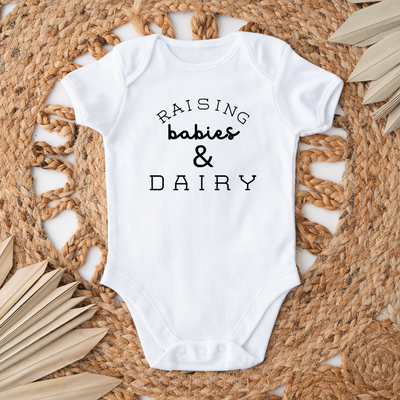 Raising Babies & Dairy One Piece/T-Shirt (Newborn - Youth XL) - Multiple Colors!
