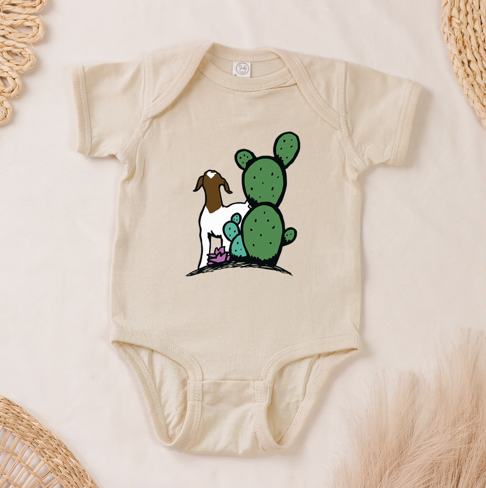 Cactus Goat One Piece/T-Shirt (Newborn - Youth XL) - Multiple Colors!