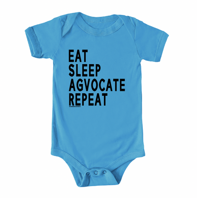 Eat Sleep Agvocate Repeat One Piece/T-Shirt (Newborn - Youth XL) - Multiple Colors!