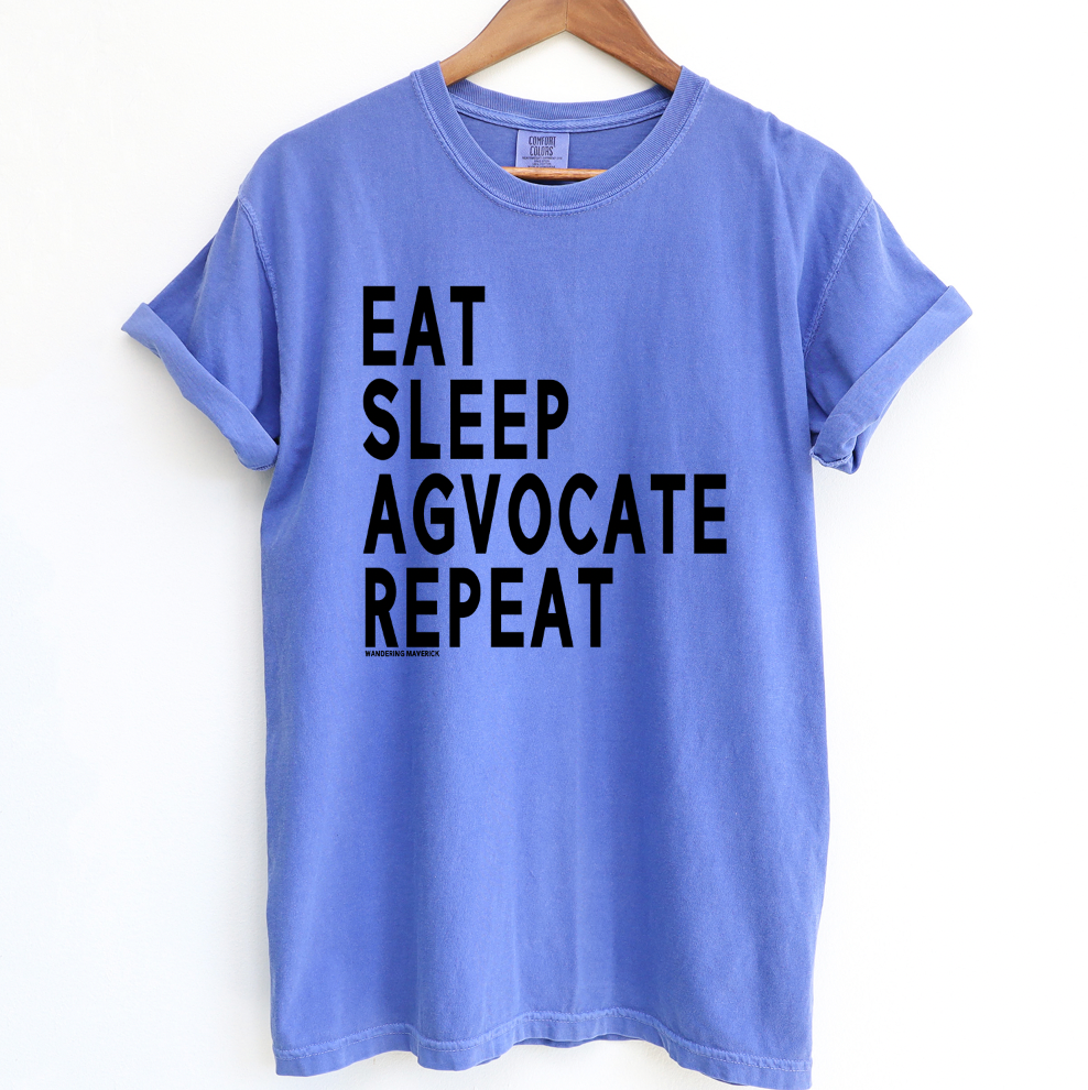 Eat Sleep Agvocate Repeat ComfortWash/ComfortColor T-Shirt (S-4XL) - Multiple Colors!