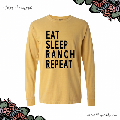 Eat Sleep Ranch Repeat LONG SLEEVE T-Shirt (S-3XL) - Multiple Colors!