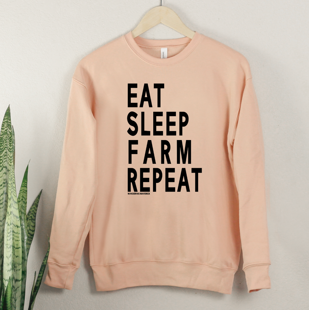 Eat Sleep Farm Repeat Crewneck (S-3XL) - Multiple Colors!