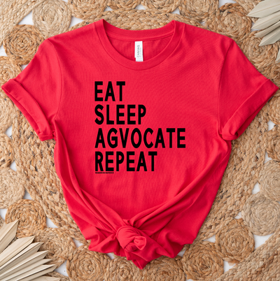 Eat Sleep Agvocate Repeat T-Shirt (XS-4XL) - Multiple Colors!