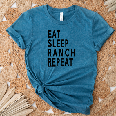 Eat Sleep Ranch Repeat T-Shirt (XS-4XL) - Multiple Colors!