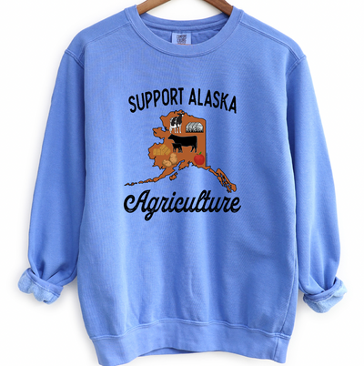 Support Alaska Agriculture Crewneck (S-3XL) - Multiple Colors!