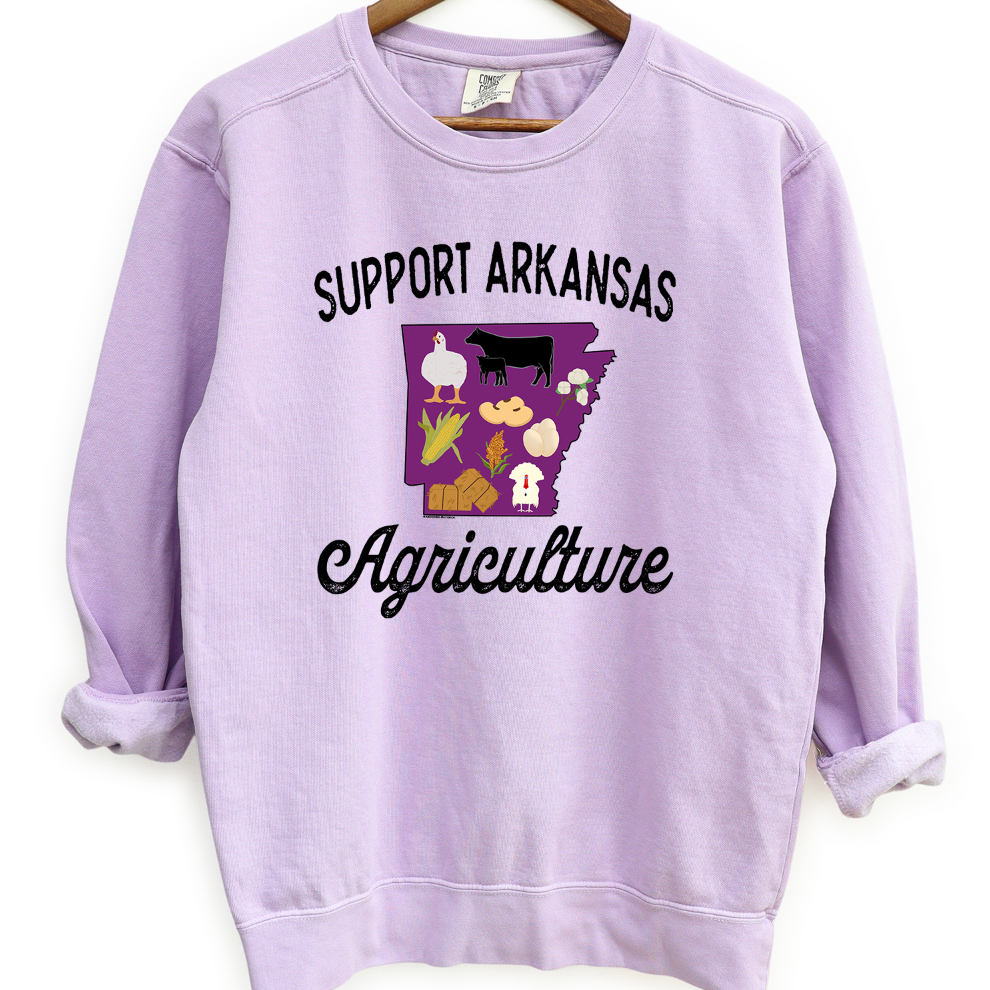 Support Arkansas Agriculture Crewneck (S-3XL) - Multiple Colors!