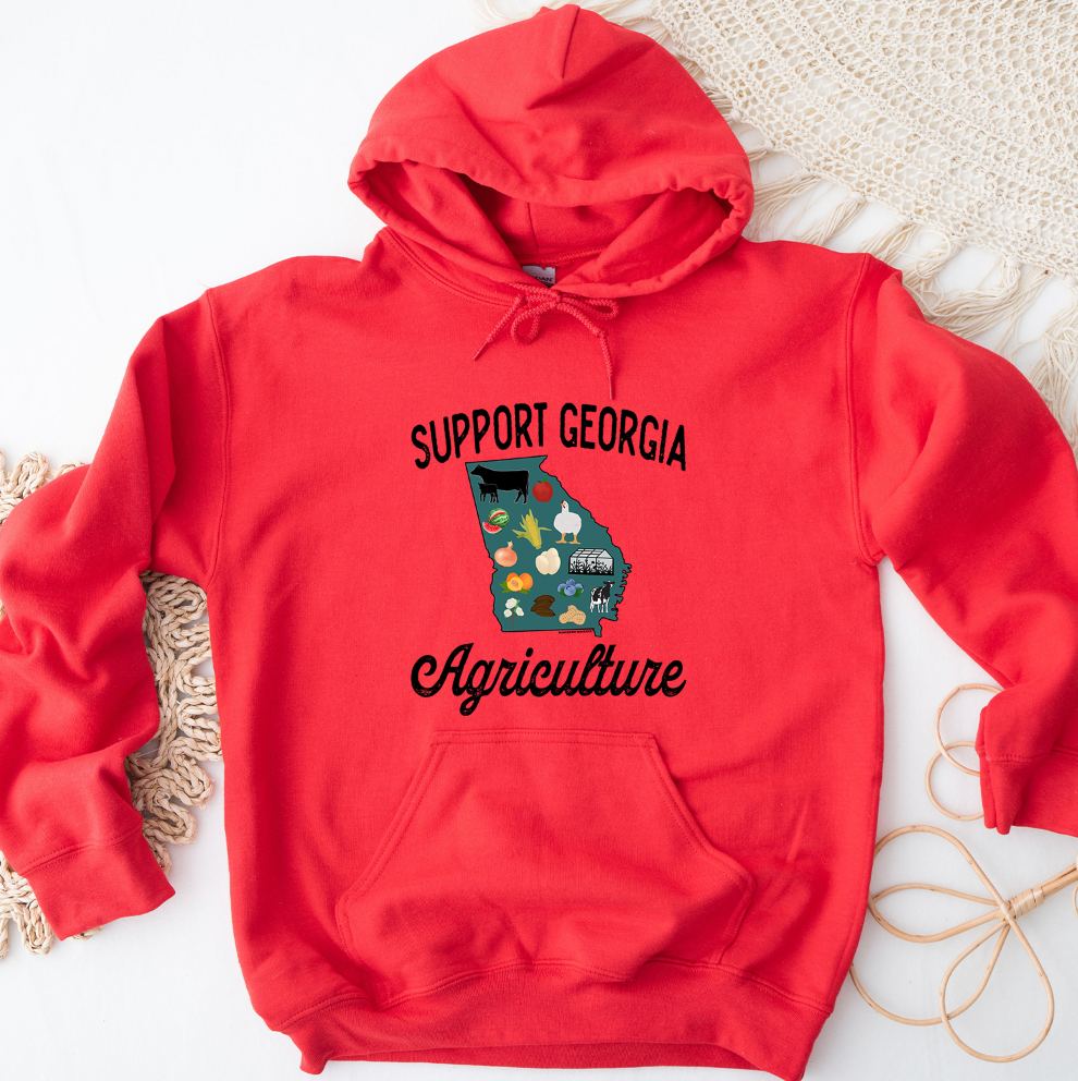 Support Georgia Agriculture Hoodie (S-3XL) Unisex - Multiple Colors!