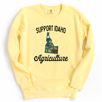 Support Idaho Agriculture Crewneck (S-3XL) - Multiple Colors!