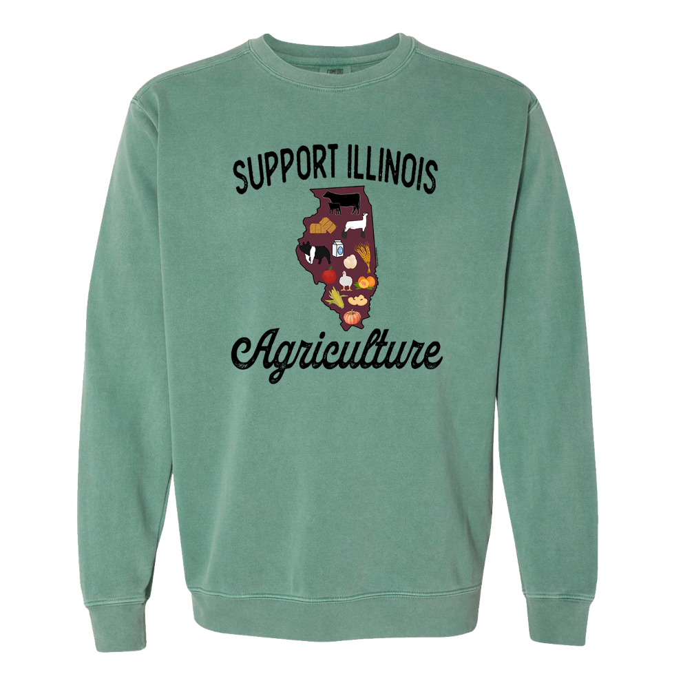 Support Illinois Agriculture Crewneck (S-3XL) - Multiple Colors!