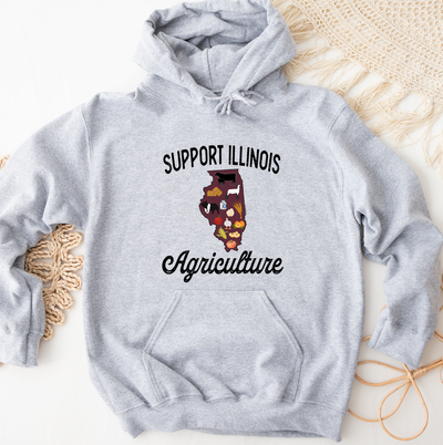 Support Illinois Agriculture Hoodie (S-3XL) Unisex - Multiple Colors!