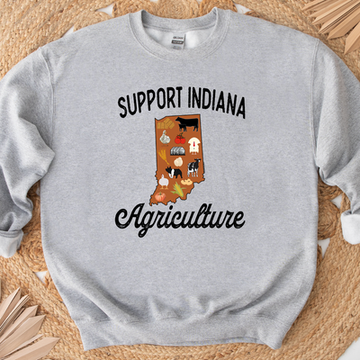 Support Indiana Agriculture Crewneck (S-3XL) - Multiple Colors!