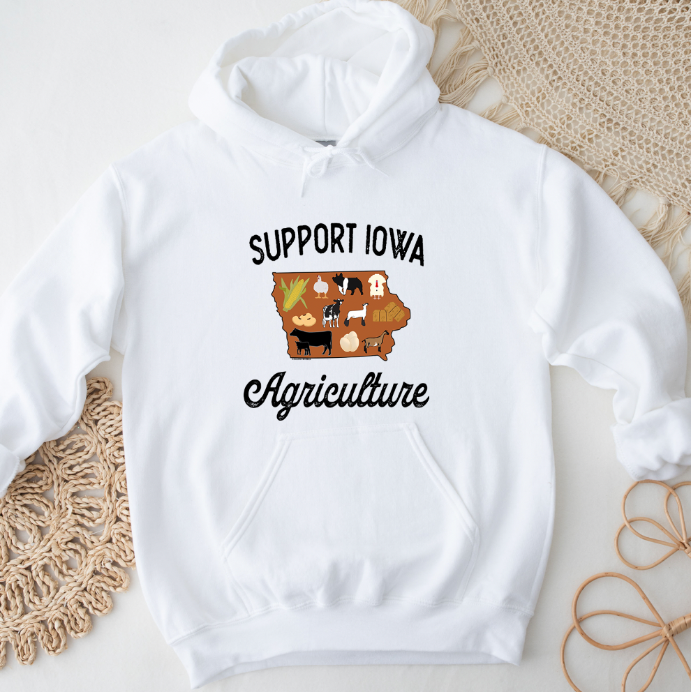 Support Iowa Agriculture Hoodie (S-3XL) Unisex - Multiple Colors!