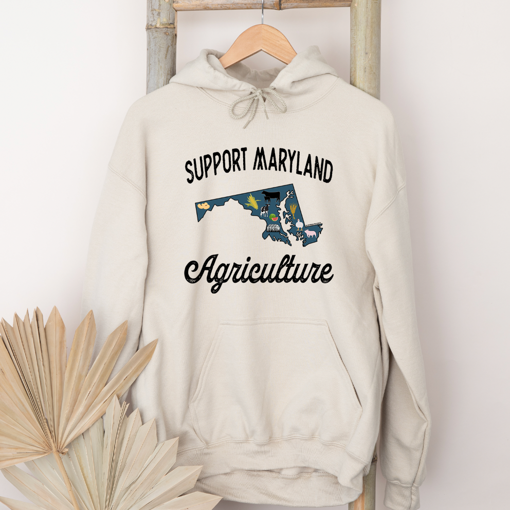 Support Maryland Agriculture Hoodie (S-3XL) Unisex - Multiple Colors!