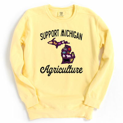 Support Michigan Agriculture Crewneck (S-3XL) - Multiple Colors!