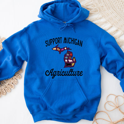 Support Michigan Agriculture Hoodie (S-3XL) Unisex - Multiple Colors!