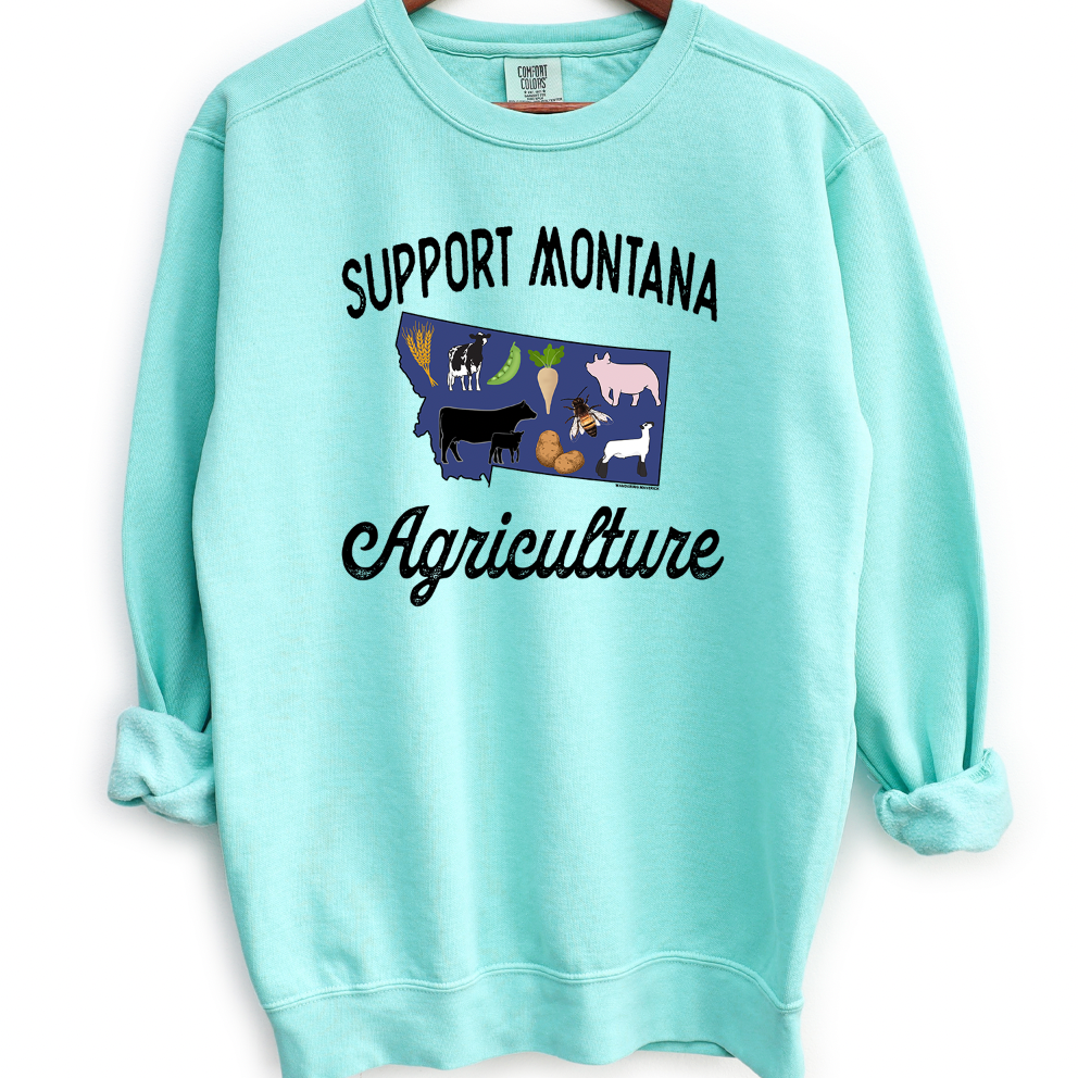Support Montana Agriculture Crewneck (S-3XL) - Multiple Colors!