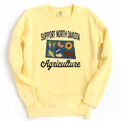 Support North Dakota Agriculture Crewneck (S-3XL) - Multiple Colors!