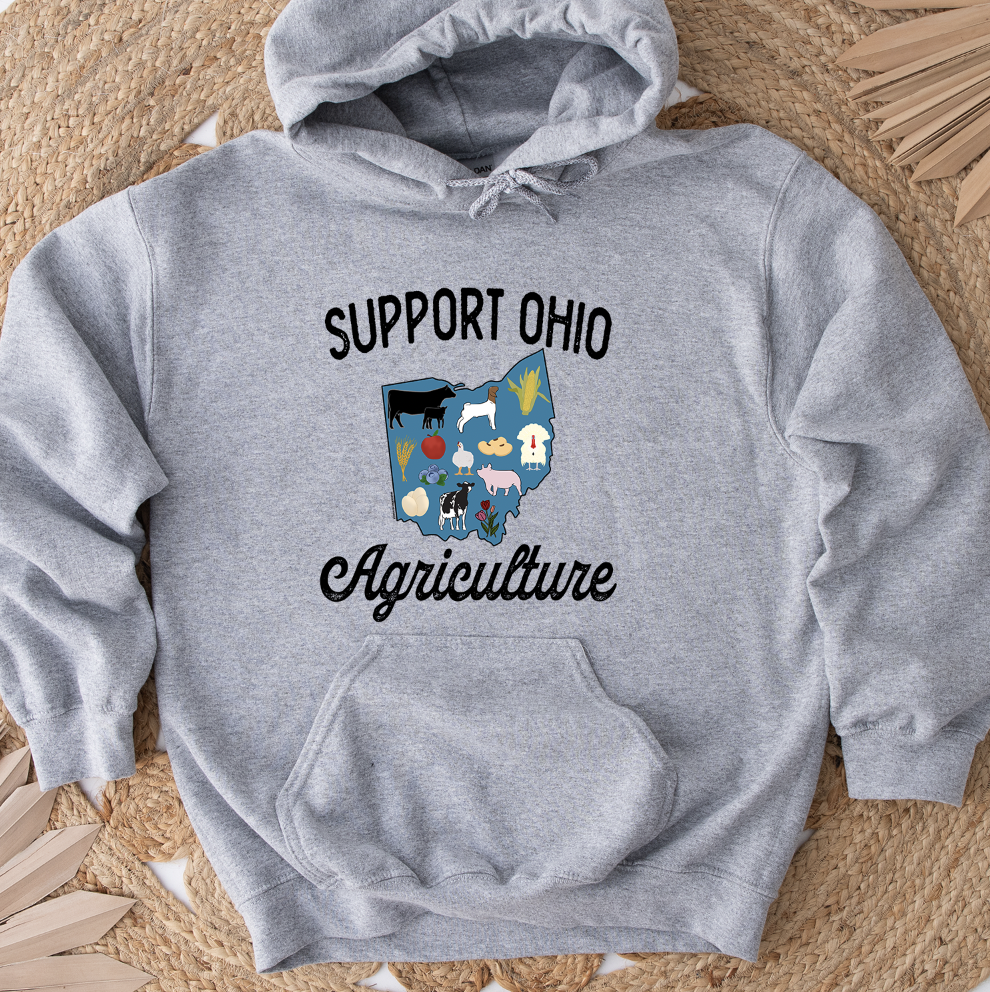 Support Ohio Agriculture Hoodie (S-3XL) Unisex - Multiple Colors!