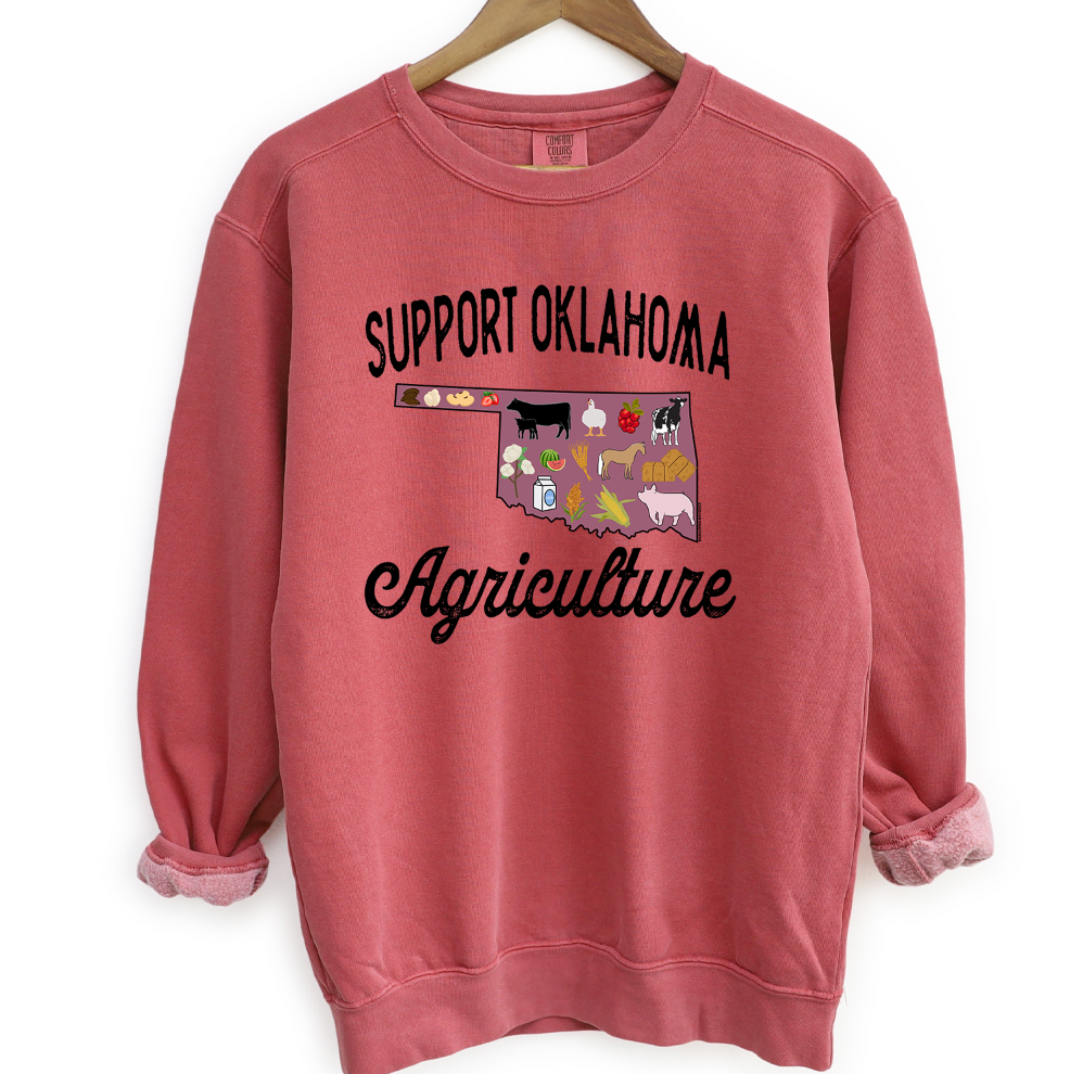 Support Oklahoma Agriculture Crewneck (S-3XL) - Multiple Colors!