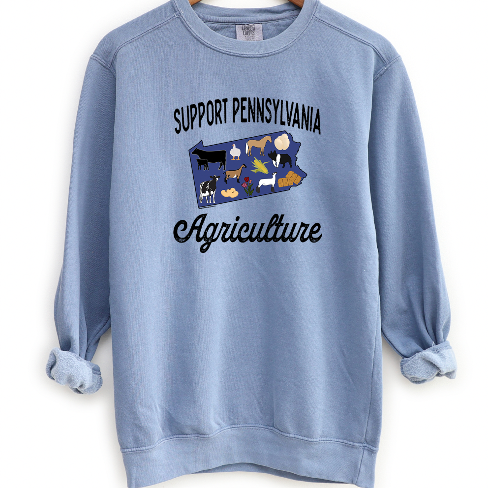 Support Pennsylvania Agriculture Crewneck (S-3XL) - Multiple Colors!
