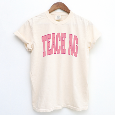 Big Varsity Teach Ag Pink ComfortWash/ComfortColor T-Shirt (S-4XL) - Multiple Colors!