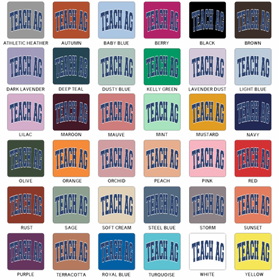 Big Varsity Teach Ag Blue T-Shirt (XS-4XL) - Multiple Colors!