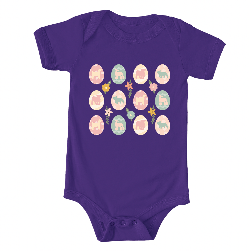 Livestock Easter Eggs One Piece/T-Shirt (Newborn - Youth XL) - Multiple Colors!