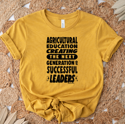 Agricultural Education: Creating Leaders Black Ink T-Shirt (XS-4XL) - Multiple Colors!