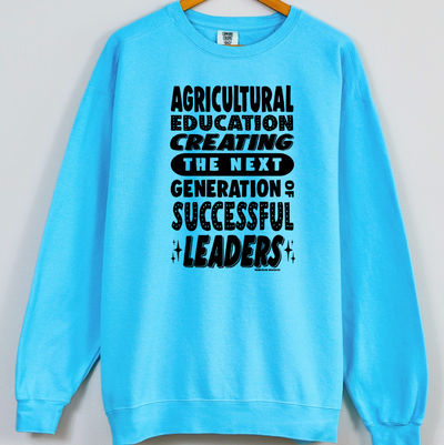 Agricultural Education: Creating Leaders Black Ink Crewneck (S-3XL) - Multiple Colors!