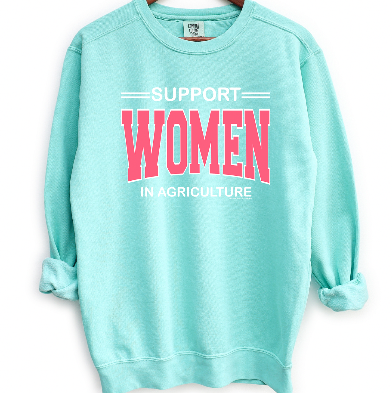 Support Women In Agriculture Pink Ink Crewneck (S-3XL) - Multiple Colors!