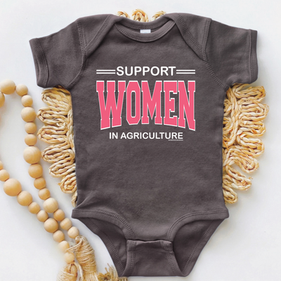 Support Women In Agriculture Pink Ink One Piece/T-Shirt (Newborn - Youth XL) - Multiple Colors!